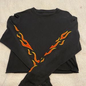 Flame Cropped Top